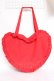 画像2: ATELIER PIERROT / Heart Frill Tote Bag  赤 Y-25-11-09-037-EL-BG-SZ-ZY (2)