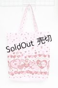 BABY,THE STARS SHINE BRIGHT / くみゃちゃんのSweet Baby Love Heart柄トートバッグ  ピンク Y-25-11-09-038-BA-BG-SZ-ZY