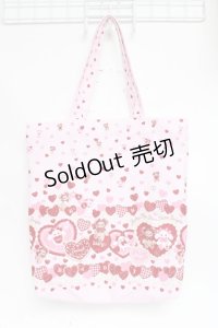 BABY,THE STARS SHINE BRIGHT / くみゃちゃんのSweet Baby Love Heart柄トートバッグ  ピンク Y-25-11-09-038-BA-BG-SZ-ZY