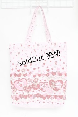 画像1: BABY,THE STARS SHINE BRIGHT / くみゃちゃんのSweet Baby Love Heart柄トートバッグ  ピンク Y-25-11-09-038-BA-BG-SZ-ZY