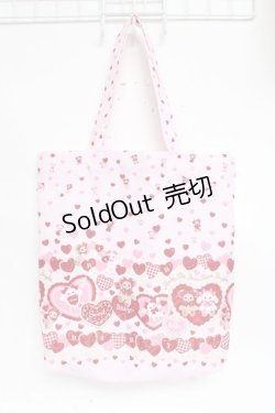 画像2: BABY,THE STARS SHINE BRIGHT / くみゃちゃんのSweet Baby Love Heart柄トートバッグ  ピンク Y-25-11-09-038-BA-BG-SZ-ZY