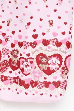 画像3: BABY,THE STARS SHINE BRIGHT / くみゃちゃんのSweet Baby Love Heart柄トートバッグ  ピンク Y-25-11-09-038-BA-BG-SZ-ZY