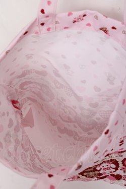 画像4: BABY,THE STARS SHINE BRIGHT / くみゃちゃんのSweet Baby Love Heart柄トートバッグ  ピンク Y-25-11-09-038-BA-BG-SZ-ZY