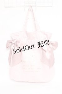 Maison de FLEUR / ダブルリボンギャザートートバッグ F ピンクベージュ Y-25-11-09-039-LO-BG-SZ-ZY