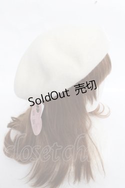 画像3: m petit by misako / AMモチーフリボンベレー  生成り Y-25-11-09-040-LO-AC-SZ-ZY