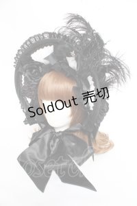 Triple fortune / ドールボンネット  黒 Y-25-11-09-046-EL-AC-SZ-ZY