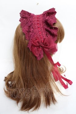 画像4: ATELIER PIERROT / Gothic Latticesヘッドドレス  ワイン Y-25-11-09-050-EL-ZA-SZ-ZY