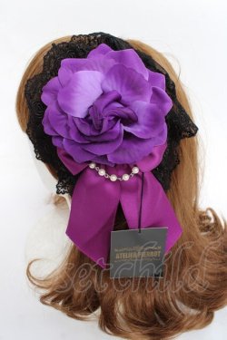 画像2: ATELIER PIERROT / 薔薇レースカチューシャ  パープル Y-25-11-09-054-EL-TO-SZ-ZY