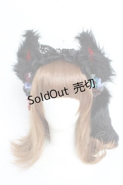 画像1: GOTHIC HOLIC / 耳しっぽカチューシャ  黒 Y-25-11-09-057-PU-AC-SZ-ZY