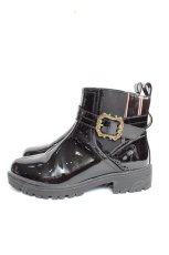 画像2: 【SALE】axes femme / ベルトデザインエナメルブーツ M 黒 Y-25-11-09-058-AX-SH-SZ-ZTK001 (2)