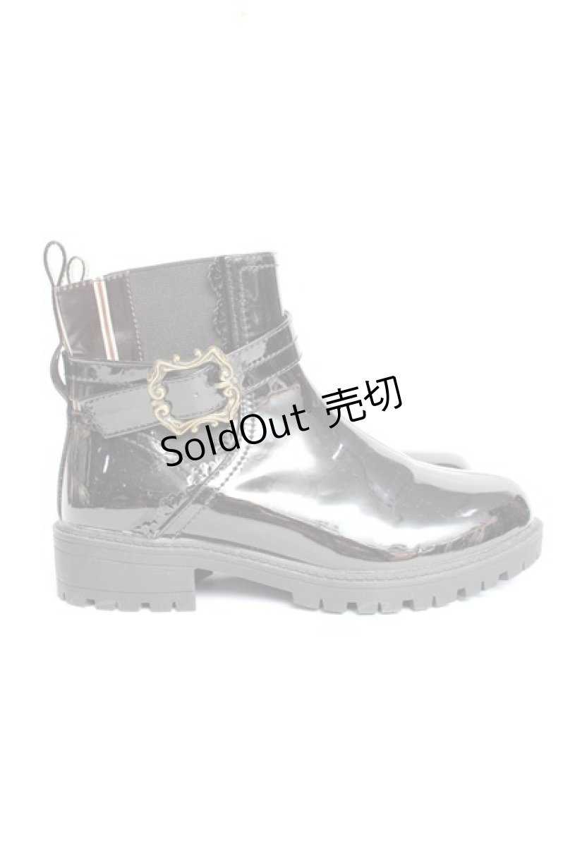 画像4: 【SALE】axes femme / ベルトデザインエナメルブーツ M 黒 Y-25-11-09-058-AX-SH-SZ-ZTK001 (4)