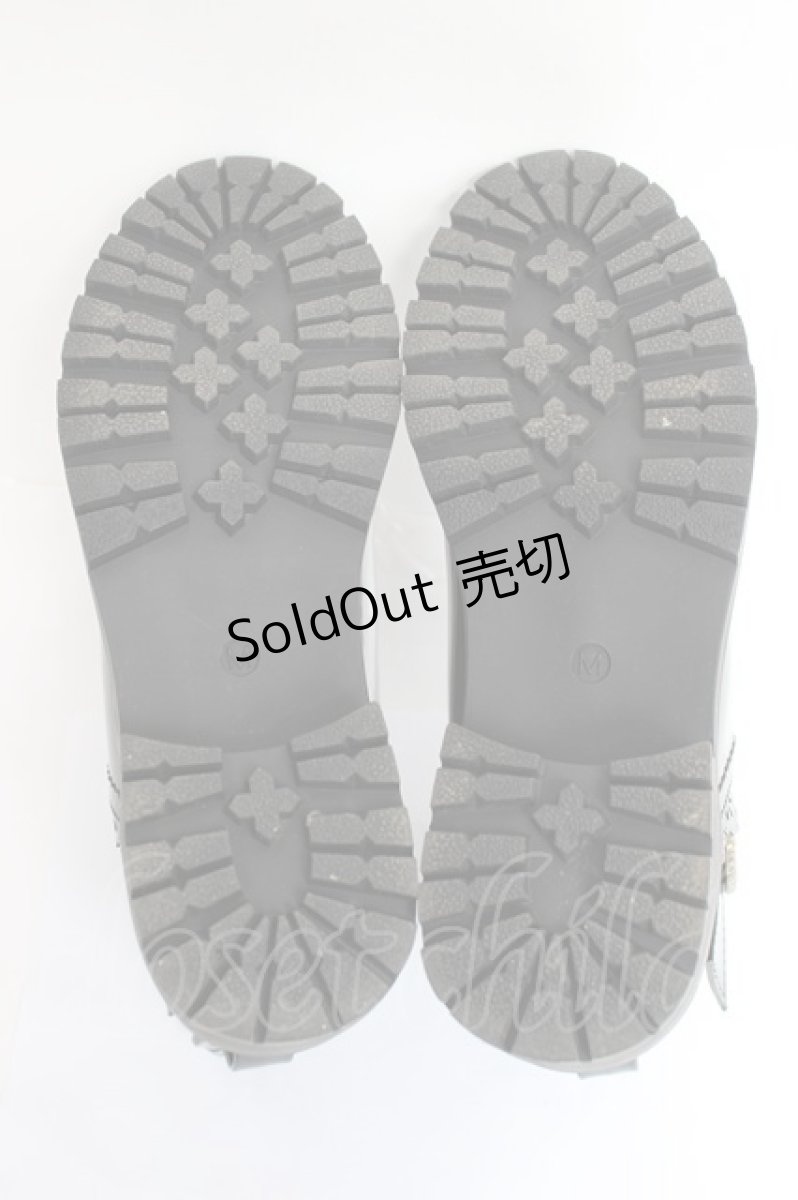 画像6: 【SALE】axes femme / ベルトデザインエナメルブーツ M 黒 Y-25-11-09-058-AX-SH-SZ-ZTK001 (6)