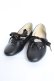 画像1: axes femme / レースアップフラットパンプス S 黒 Y-25-11-09-059-AX-SH-SZ-ZY (1)