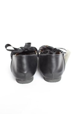 画像3: axes femme / レースアップフラットパンプス S 黒 Y-25-11-09-059-AX-SH-SZ-ZY