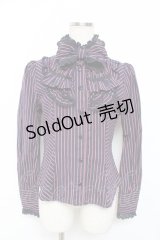 BABY,THE STARS SHINE BRIGHT / レジメンタル・オリヴィアブラウス  紺 Y-25-11-09-061-BA-BL-SZ-ZY