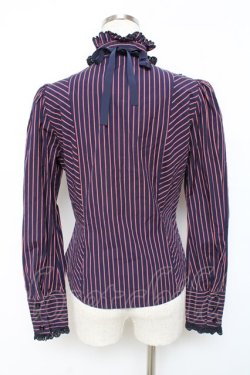 画像3: BABY,THE STARS SHINE BRIGHT / レジメンタル・オリヴィアブラウス  紺 Y-25-11-09-061-BA-BL-SZ-ZY