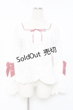 画像1: BABY,THE STARS SHINE BRIGHT / Pure Pearl bouquetスクエアネック姫袖ブラウス  赤 Y-25-11-09-062-BA-TS-SZ-ZY