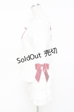 画像2: BABY,THE STARS SHINE BRIGHT / Pure Pearl bouquetスクエアネック姫袖ブラウス  赤 Y-25-11-09-062-BA-TS-SZ-ZY