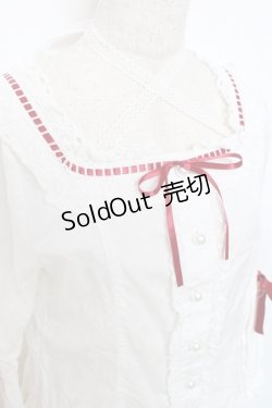 画像4: BABY,THE STARS SHINE BRIGHT / Pure Pearl bouquetスクエアネック姫袖ブラウス  赤 Y-25-11-09-062-BA-TS-SZ-ZY