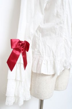 画像5: BABY,THE STARS SHINE BRIGHT / Pure Pearl bouquetスクエアネック姫袖ブラウス  赤 Y-25-11-09-062-BA-TS-SZ-ZY