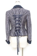 画像2: metamorphose / Royal stripeジャケット  紺 Y-25-11-09-064-ME-JA-SZ-ZT622 (2)