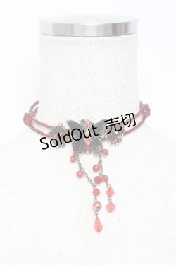画像1: GOTH / バタフライビーズチョーカー   Y-25-11-09-008-GO-AC-SZ-ZY