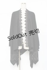 axes femme / バラ釦付UVイレヘムポンチョ  黒 Y-25-11-09-067-AX-TO-SZ-ZY