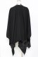 画像2: axes femme / バラ釦付UVイレヘムポンチョ  黒 Y-25-11-09-067-AX-TO-SZ-ZY (2)