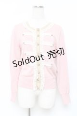 Jane Marple / スプリングニットのナポレオンカーディガン M ピンク Y-25-11-09-070-JM-TO-SZ-ZY