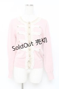 Jane Marple / スプリングニットのナポレオンカーディガン M ピンク Y-25-11-09-070-JM-TO-SZ-ZY