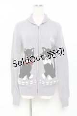 Katie / ねこニットカウチン F グレー Y-25-11-09-072-LO-TO-SZ-ZY