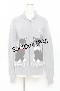 Katie / ねこニットカウチン F グレー Y-25-11-09-072-LO-TO-SZ-ZY