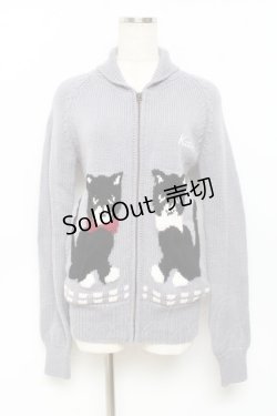 画像1: Katie / ねこニットカウチン F グレー Y-25-11-09-072-LO-TO-SZ-ZY