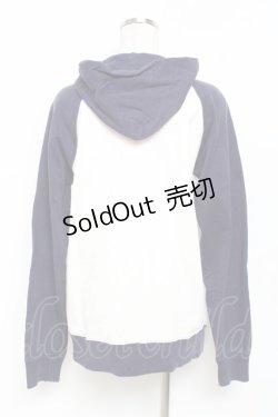 画像2: HYSTERIC GLAMOUR / Hysteric motel パーカー F 白×紺 Y-25-11-09-075-PU-TO-SZ-ZY