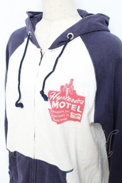 画像3: HYSTERIC GLAMOUR / Hysteric motel パーカー F 白×紺 Y-25-11-09-075-PU-TO-SZ-ZY