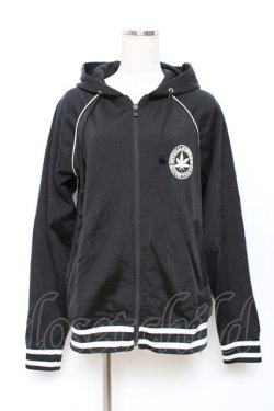 画像1: HYSTERIC GLAMOUR / ライン入りジャージブルゾン F 黒 Y-25-11-09-076-PU-JA-SZ-ZY