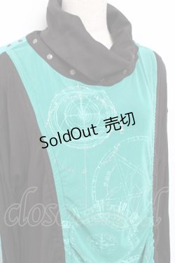 画像4: Ozz conte / サイドドロストロングトップス  黒×グリーン Y-25-11-09-078-OO-TO-SZ-ZY