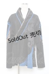 Ozz oneste / 着物襟ブラウス  黒 Y-25-11-09-080-OO-BL-SZ-ZY