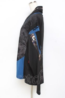 画像2: Ozz oneste / 着物襟ブラウス  黒 Y-25-11-09-080-OO-BL-SZ-ZY