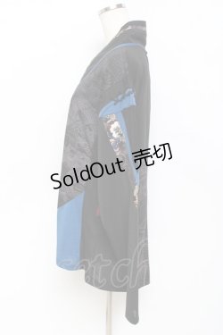 画像2: Ozz oneste / 着物襟ブラウス  黒 Y-25-11-09-080-OO-BL-SZ-ZY