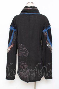 画像3: Ozz oneste / 着物襟ブラウス  黒 Y-25-11-09-080-OO-BL-SZ-ZY