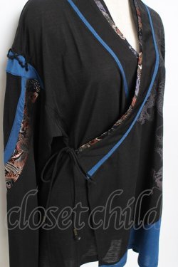 画像4: Ozz oneste / 着物襟ブラウス  黒 Y-25-11-09-080-OO-BL-SZ-ZY