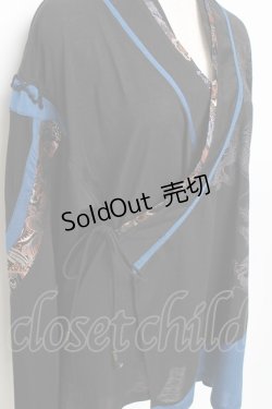 画像4: Ozz oneste / 着物襟ブラウス  黒 Y-25-11-09-080-OO-BL-SZ-ZY