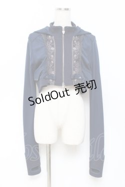 画像1: Ozz oneste / 薔薇刺繍デビルパーカー  紺 Y-25-11-09-082-OO-TO-AS-ZY