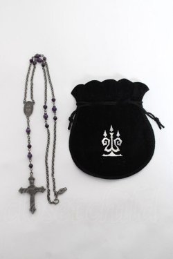 画像3: Moi-meme-Moitie / ローズ十字架ロザリオネックレス  パープル Y-25-11-09-001-MO-AC-SZ-ZY