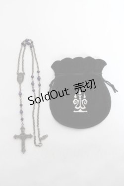 画像3: Moi-meme-Moitie / ローズ十字架ロザリオネックレス  パープル Y-25-11-09-001-MO-AC-SZ-ZY