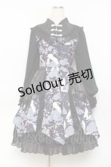 四叶工房 / 鶴デザインドレス  黒 Y-25-11-09-087-LO-OP-SZ-ZY