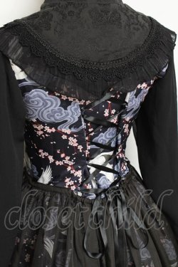 画像4: 四叶工房 / 鶴デザインドレス  黒 Y-25-11-09-087-LO-OP-SZ-ZY