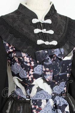 画像5: 四叶工房 / 鶴デザインドレス  黒 Y-25-11-09-087-LO-OP-SZ-ZY