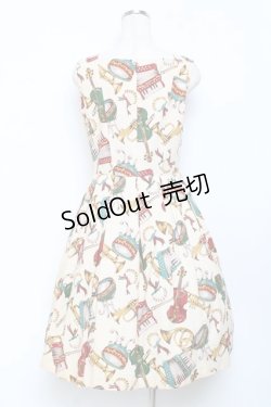 画像2: Jane Marple / 楽器柄ジャンパースカート M 生成り Y-25-11-09-088-JM-OP-SZ-ZY